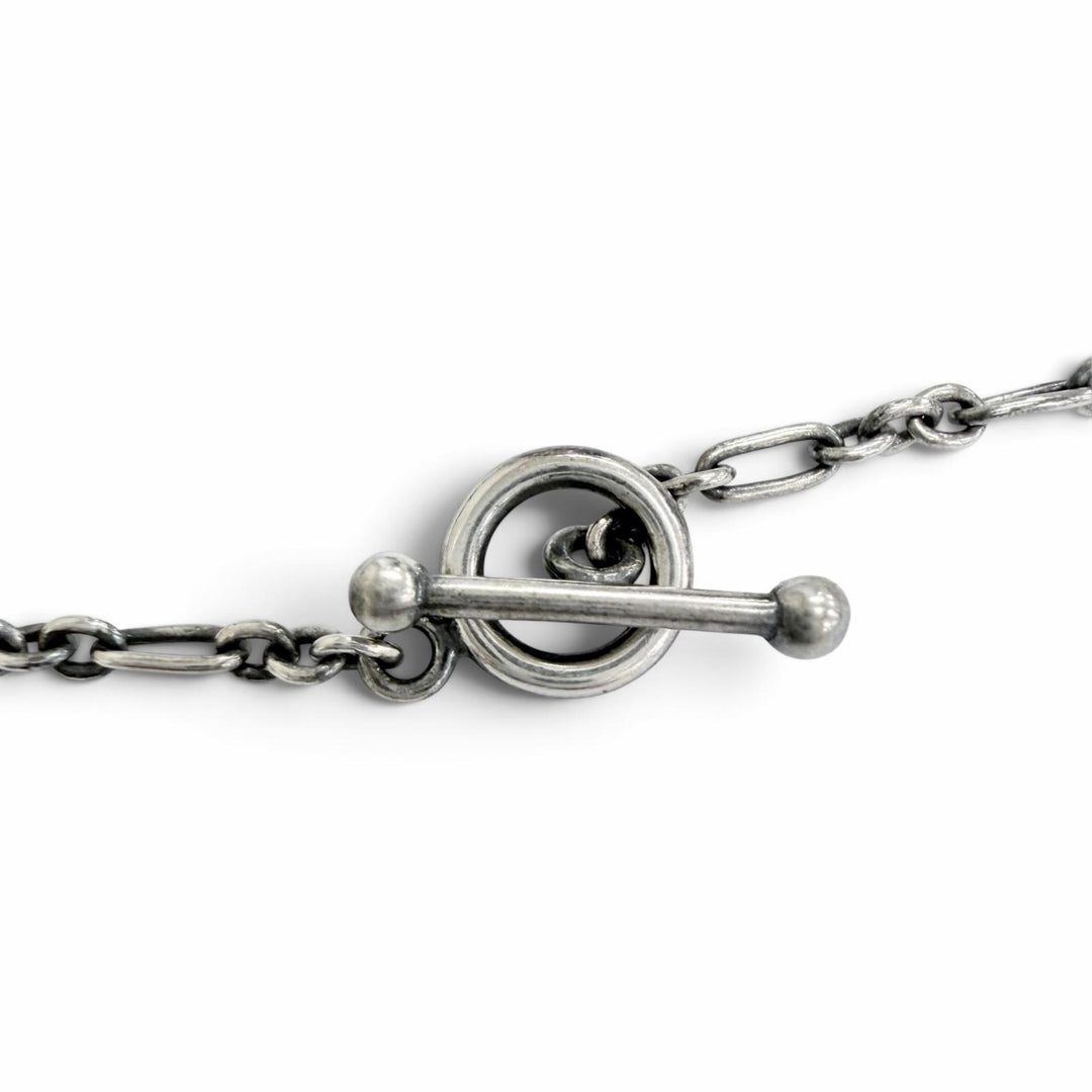 美品△Georg Jensen ジョージジェンセン 1991 925 オニキス ローズヒップモチーフ イヤーペンダント ネックレス Tバー 重量12.99g 箱付