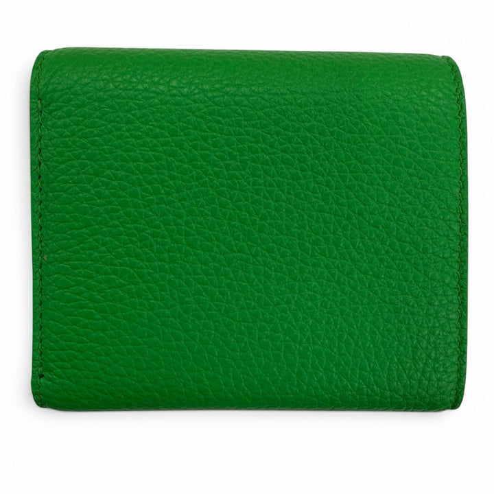 極美品☆BOTTEGAVENETA ボッテガヴェネタ パラキート ポイントロック レザー コンパクトウォレット 三つ折り財布 伊製 レディース 箱付き