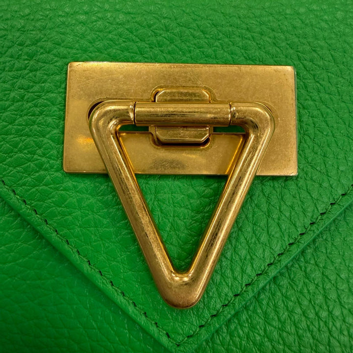 極美品☆BOTTEGAVENETA ボッテガヴェネタ パラキート ポイントロック レザー コンパクトウォレット 三つ折り財布 伊製 レディース 箱付き