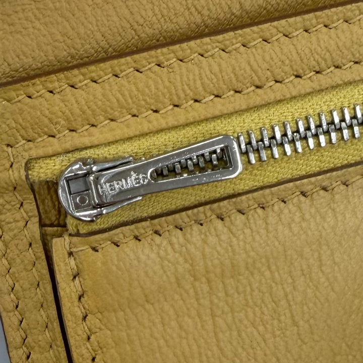 美品☆HERMES エルメス ベアンスフレ アリゲーター クラフト シルバー金具 ロングウォレット 長財布 R刻印 フランス製 レディース