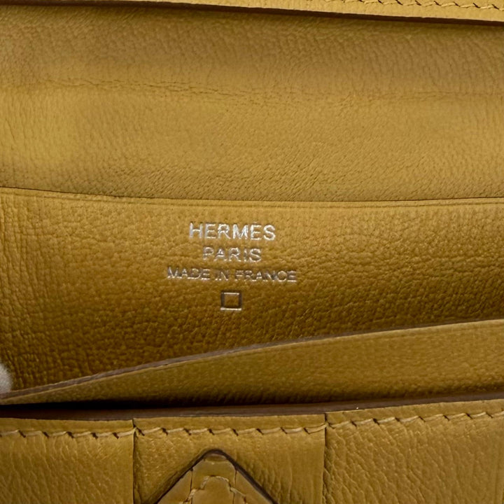 美品☆HERMES エルメス ベアンスフレ アリゲーター クラフト シルバー金具 ロングウォレット 長財布 R刻印 フランス製 レディース