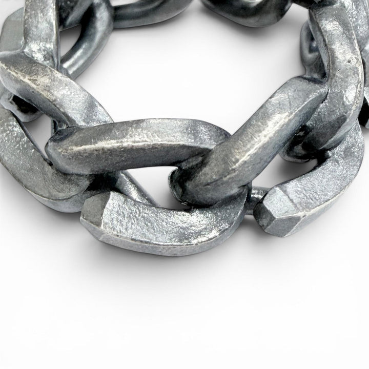 極美品△TIFFANY&amp;Co. ティファニー フォージ リンク リング 指輪 AG925 いぶし仕上げ シルバー 50 JP10号 重量11.81g メンズ レディース