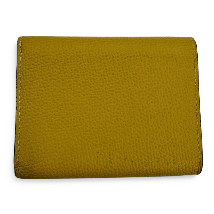 美品☆LOEWE ロエベ アナグラム トライフォールド ウォレット グレインカーフレザー コンパクトウオレット 三つ折り財布 ブラウン系