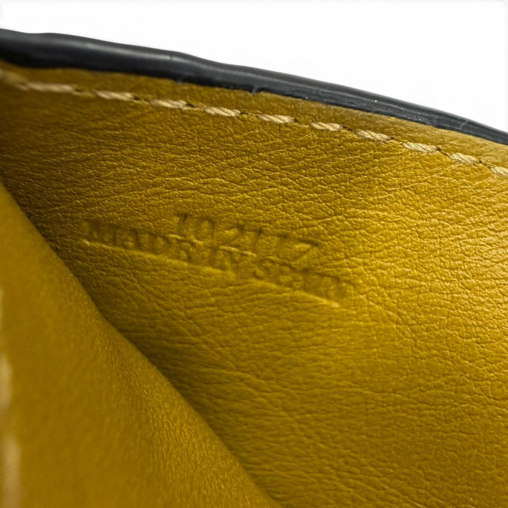 美品☆LOEWE ロエベ アナグラム トライフォールド ウォレット グレインカーフレザー コンパクトウオレット 三つ折り財布 ブラウン系