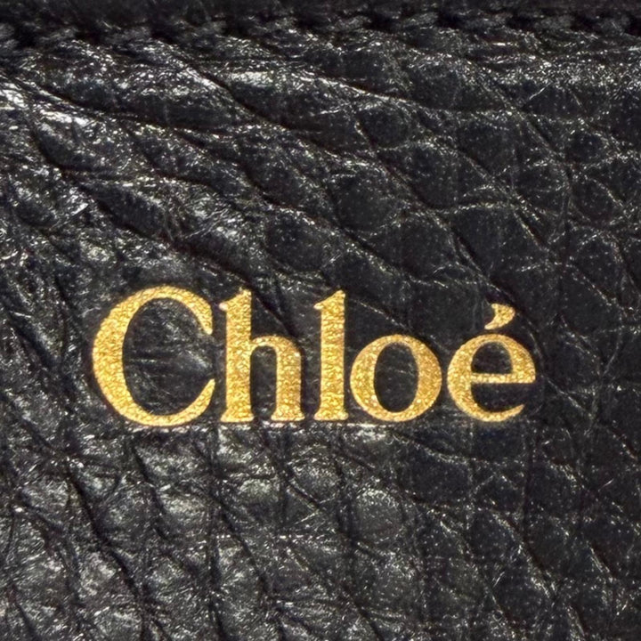 未使用品★Chloe クロエ CHC25SS812N84001 Spin スモール レザー ハンドバッグ ショルダーバッグ ブラック イタリア製 保存袋付き