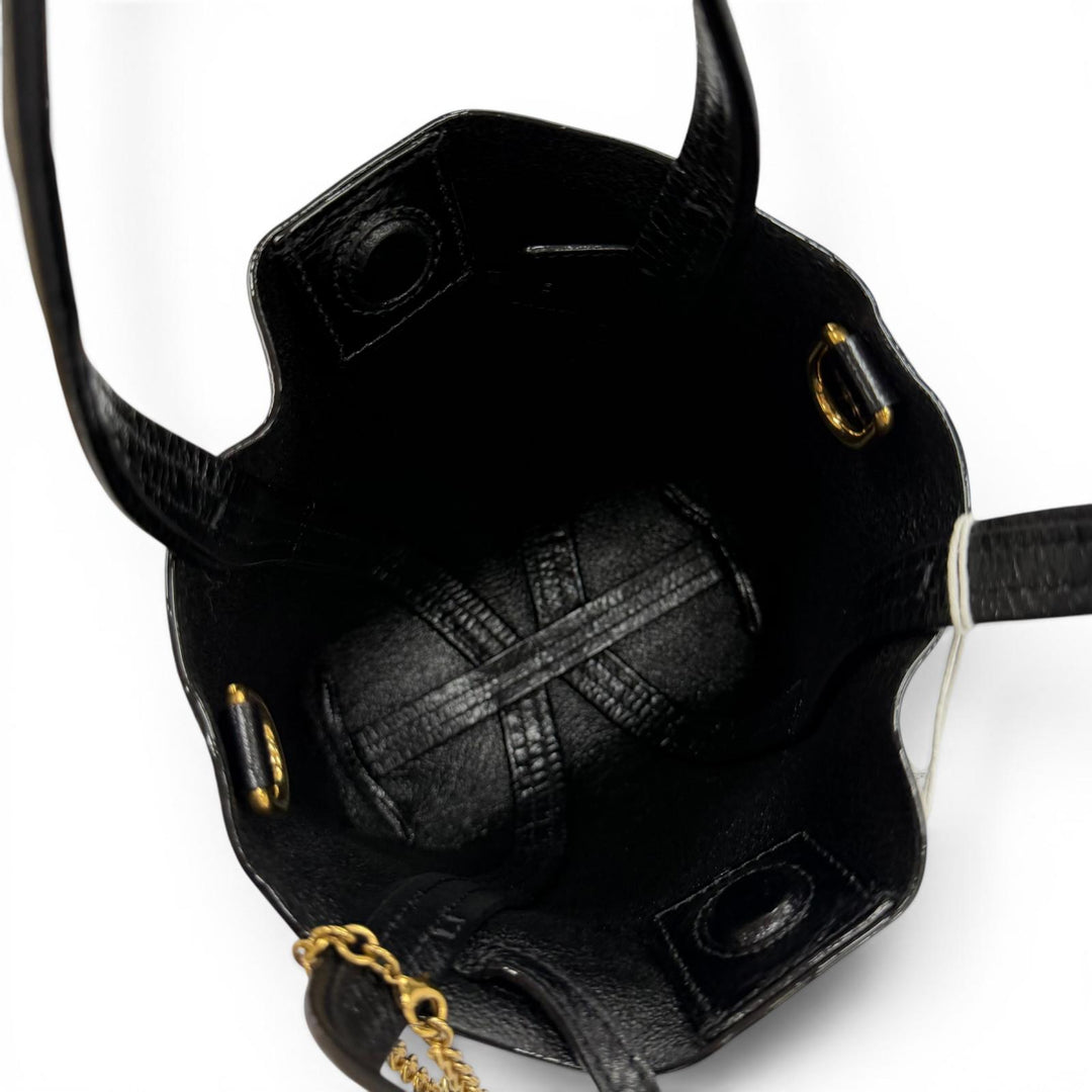 未使用品★Chloe クロエ CHC25SS812N84001 Spin スモール レザー ハンドバッグ ショルダーバッグ ブラック イタリア製 保存袋付き