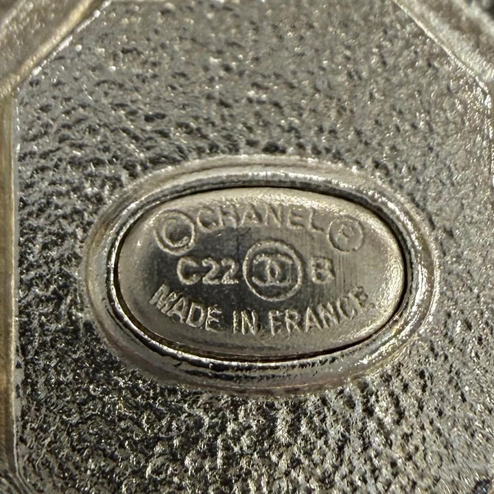 極美品★CHANEL シャネル C22B ココマーク ラインストーン ビジュー ブローチ ピンク シルバー フランス製 レディース 箱・保存袋付き
