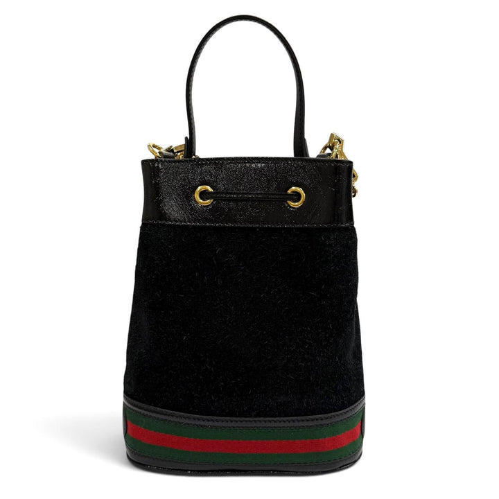 極美品★GUCCI グッチ 550621 シェリーライン スウェード切り替え レザー 2WAY ハンドバッグ ショルダーバッグ ブラック 箱・保存袋付き