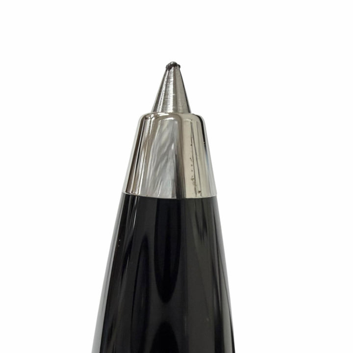 美品□Cartier カルティエ ST220009 パシャ ドゥ カルティエ ダイヤモンドヘッド ボールペン ブラック シルバー ドイツ製 筆記確認済み　