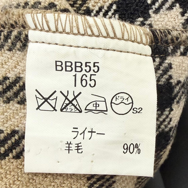 美品□BURBERRY LONDON バーバリーロンドン シルク混 ノバチェック柄ライナー付き ステンカラーコート ネイビー 90-165-4 日本製 正規品