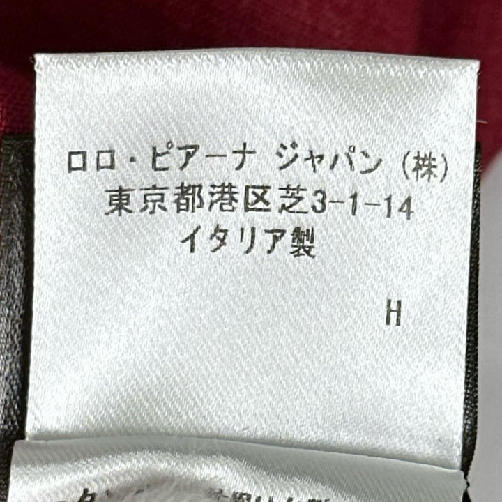 極美品▲Loro Piana ロロピアーナ リネン100% プルオーバー シャツ ワンピース ボルドー 38 イタリア製 正規品 レディース