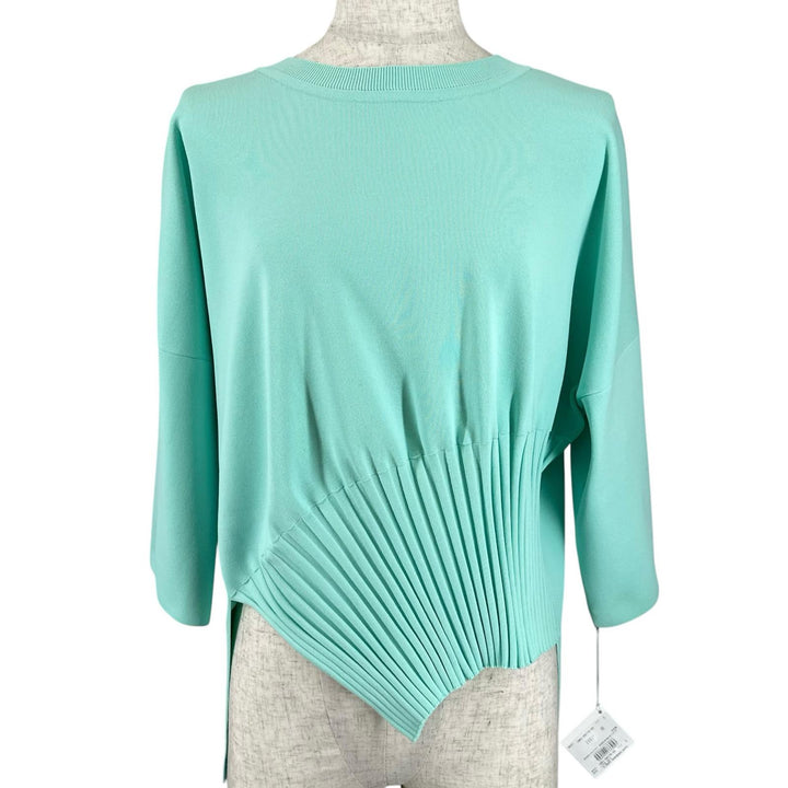 未使用品▲ISSEY MIYAKE イッセイミヤケ 24SS IM41KN778 LIGHT KNIT カットソー ミントグリーン 2 日本製 正規品 レディース 定価71500円