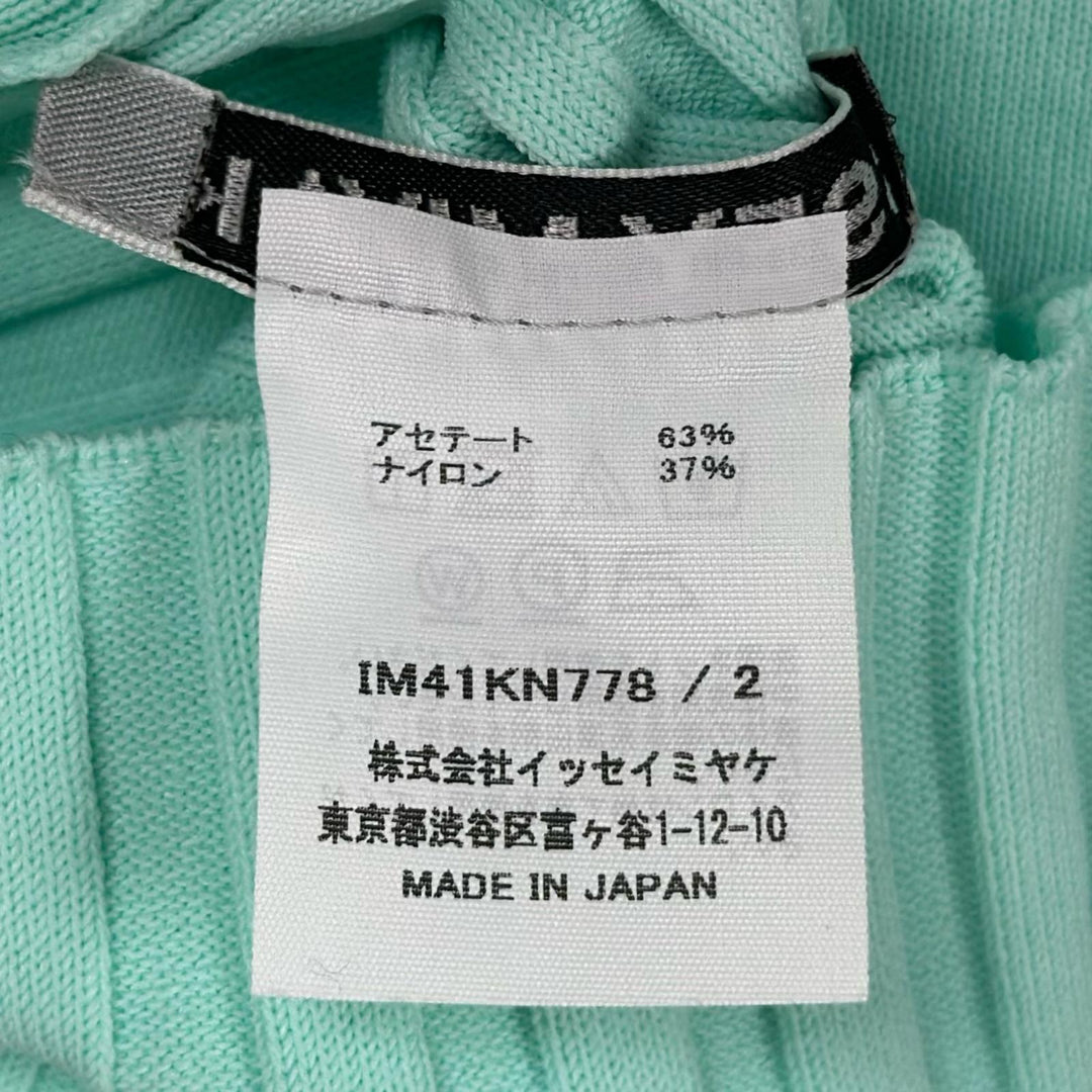 未使用品▲ISSEY MIYAKE イッセイミヤケ 24SS IM41KN778 LIGHT KNIT カットソー ミントグリーン 2 日本製 正規品 レディース 定価71500円