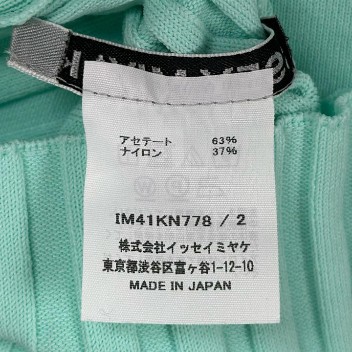未使用品▲ISSEY MIYAKE イッセイミヤケ 24SS IM41KN778 LIGHT KNIT カットソー ミントグリーン 2 日本製 正規品 レディース 定価71500円