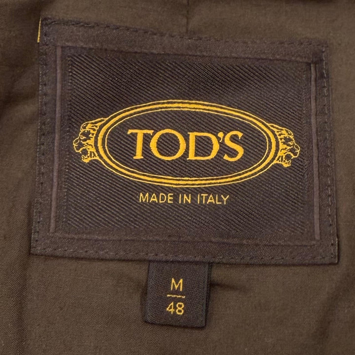 未使用品▼TODS トッズ 2023年製 X1M12480200 ラムスキン ダブルジップアップ レザージャケット カーキ M 伊製 メンズ 正規品 メンズ