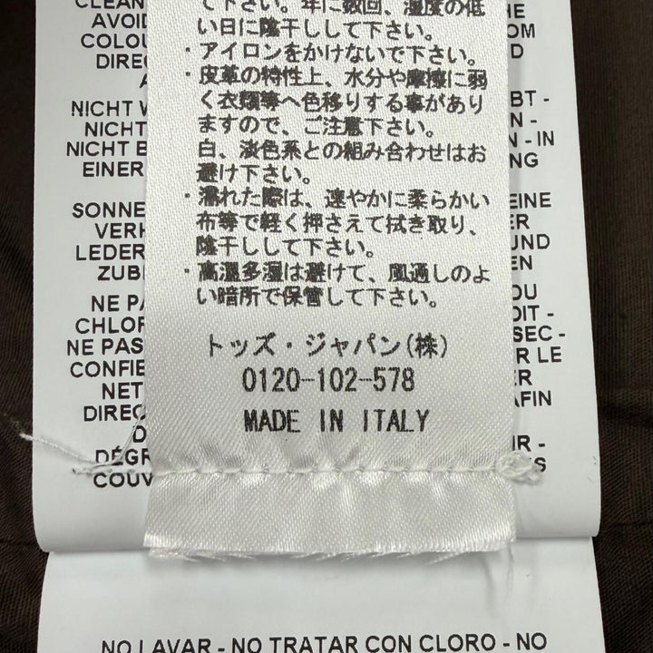 未使用品▼TODS トッズ 2023年製 X1M12480200 ラムスキン ダブルジップアップ レザージャケット カーキ M 伊製 メンズ 正規品 メンズ