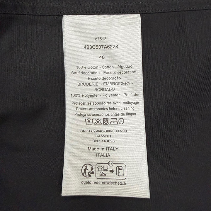 未使用品▼DIOR ディオール オム 24AW 493C507A6228 Couture embroidered shirt ロゴ刺繍 ベルト付 ロングスリーブ 長袖シャツ 40 正規品
