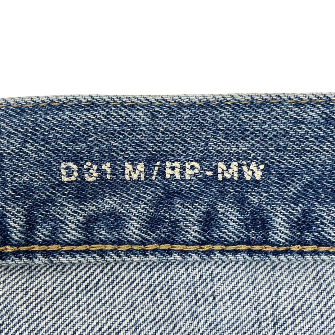 極美品▲SAINT LAURENT サンローラン 2022年製 71003 コットン100% 牛革 ダメージ デニムパンツ インディゴ 30 日本製 正規品 メンズ