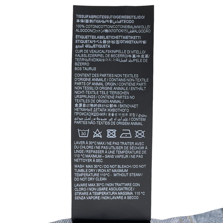 極美品▲SAINT LAURENT サンローラン 2022年製 71003 コットン100% 牛革 ダメージ デニムパンツ インディゴ 30 日本製 正規品 メンズ