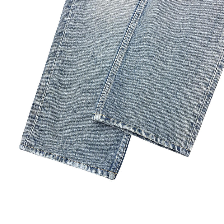 極美品▲SAINT LAURENT サンローラン 2022年製 71003 コットン100% 牛革 ダメージ デニムパンツ インディゴ 30 日本製 正規品 メンズ
