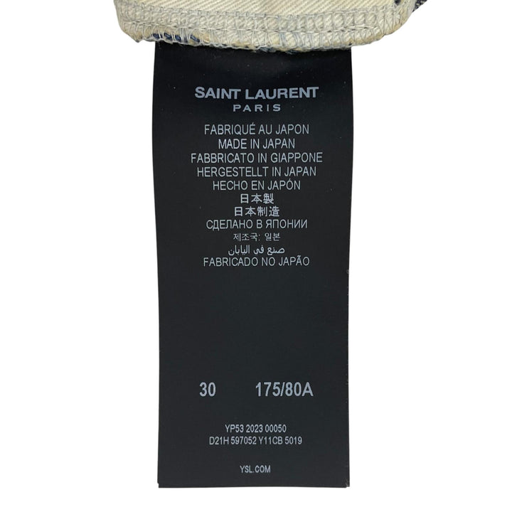 【ドンドン見直し】美品 ▲SAINT LAURENT サンローラン 2023年製 ボタンフライ コットン デニムパンツ インディゴ 30 正規品 メンズ