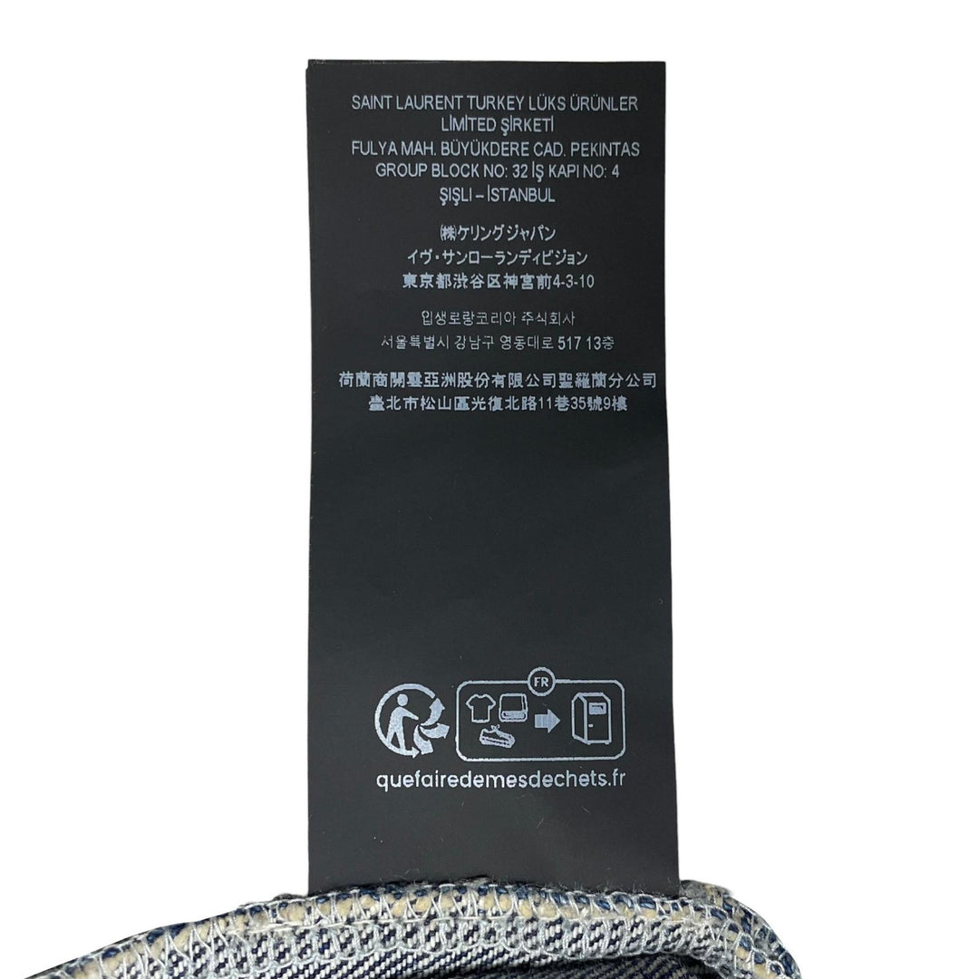 【ドンドン見直し】美品 ▲SAINT LAURENT サンローラン 2023年製 ボタンフライ コットン デニムパンツ インディゴ 30 正規品 メンズ