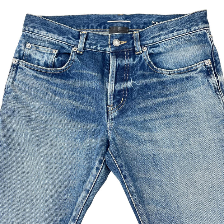 【ドンドン見直し】美品 ▲SAINT LAURENT サンローラン 2023年製 ボタンフライ コットン デニムパンツ インディゴ 30 正規品 メンズ