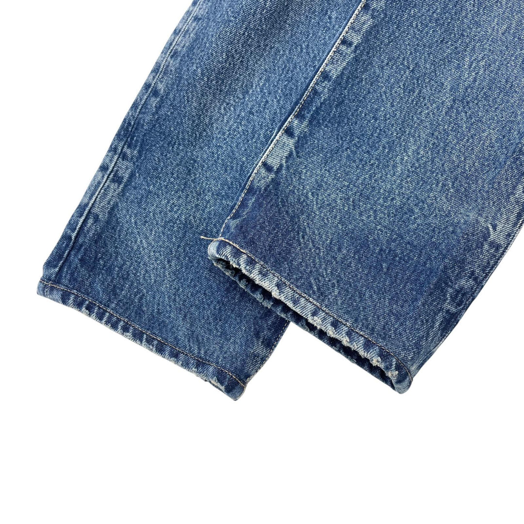 【ドンドン見直し】美品 ▲SAINT LAURENT サンローラン 2023年製 ボタンフライ コットン デニムパンツ インディゴ 30 正規品 メンズ