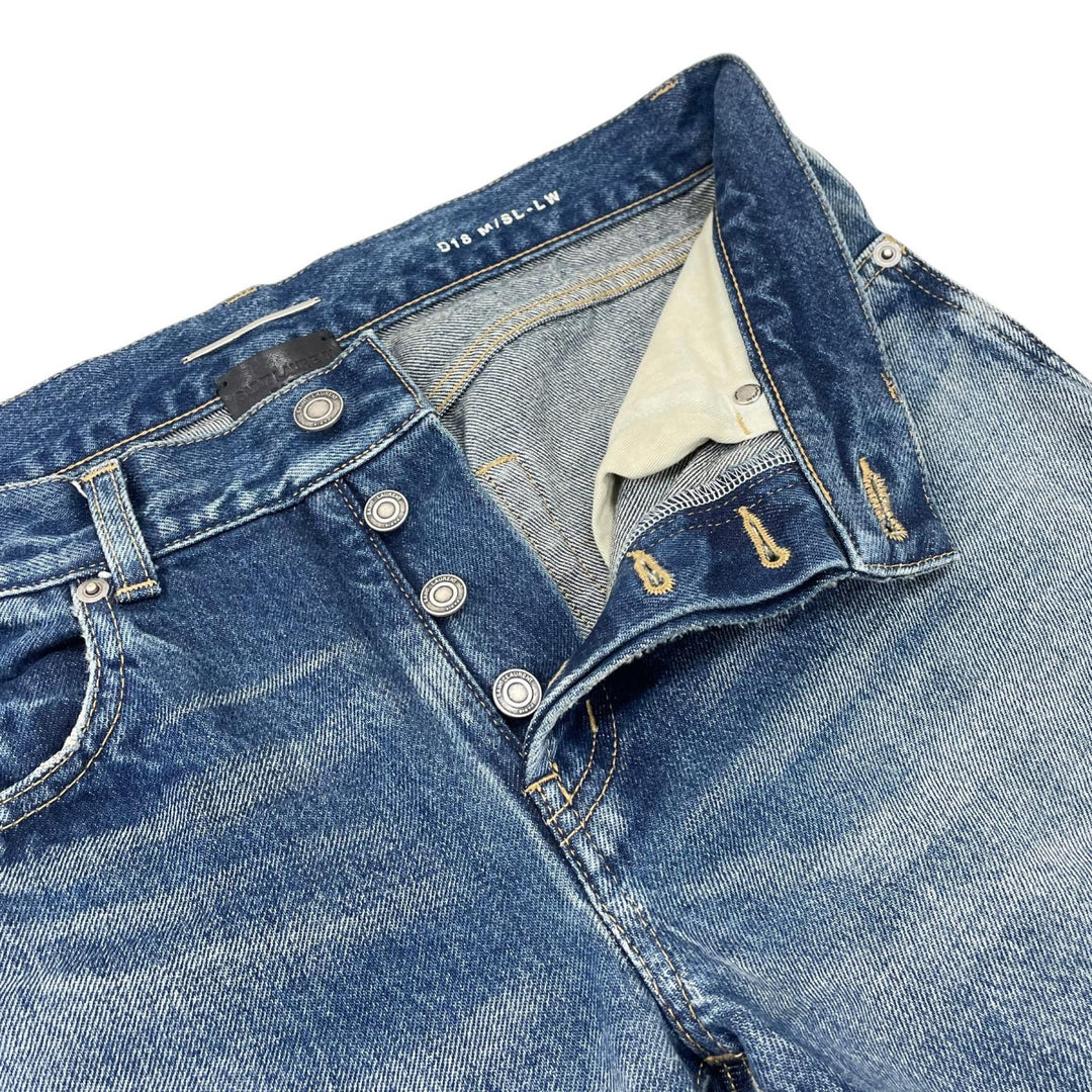 【ドンドン見直し】美品 ▲SAINT LAURENT サンローラン 2023年製 ボタンフライ コットン デニムパンツ インディゴ 30 正規品 メンズ