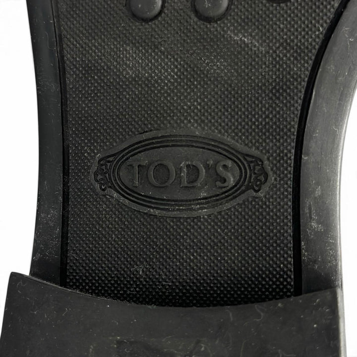 極美品▲TOD’S トッズ モンクストラップ Uチップ レザーローファー レザーシューズ ブラック 6 イタリア製 メンズ