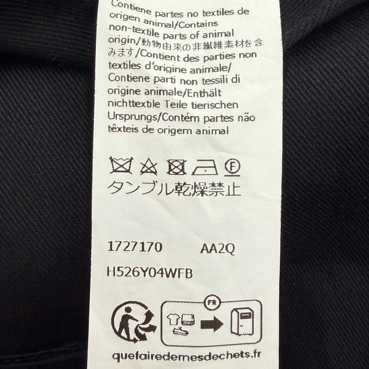未使用品▼LOEWE ロエベ H526Y04WFB CARGO TROUSER レザーパッチ付き ボタンフライ カーゴパンツ ブラック 46 イタリア製 正規品 メンズ