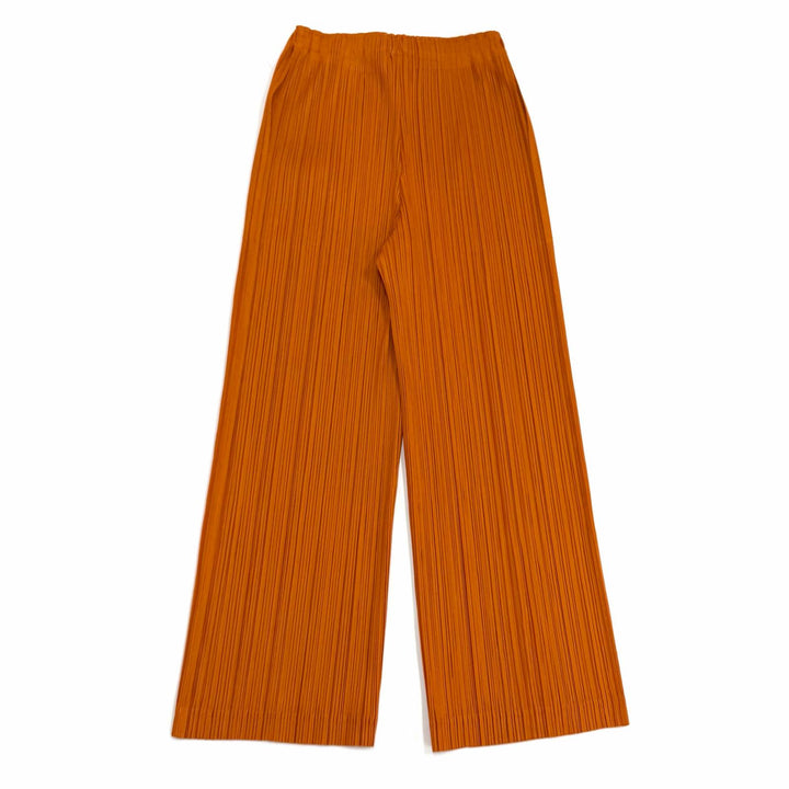 極美品★PLEATS PLEASE プリーツプリーズ イッセイミヤケ 25SS PP51JF383 THICKER BOTTOMS 2 パンツ オレンジ 3 日本製 正規品