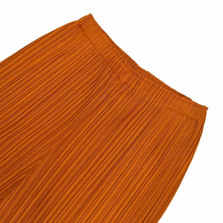 極美品★PLEATS PLEASE プリーツプリーズ イッセイミヤケ 25SS PP51JF383 THICKER BOTTOMS 2 パンツ オレンジ 3 日本製 正規品