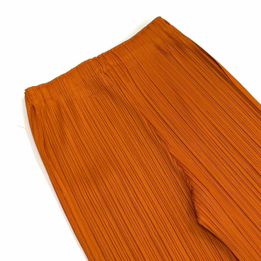 極美品★PLEATS PLEASE プリーツプリーズ イッセイミヤケ 25SS PP51JF383 THICKER BOTTOMS 2 パンツ オレンジ 3 日本製 正規品