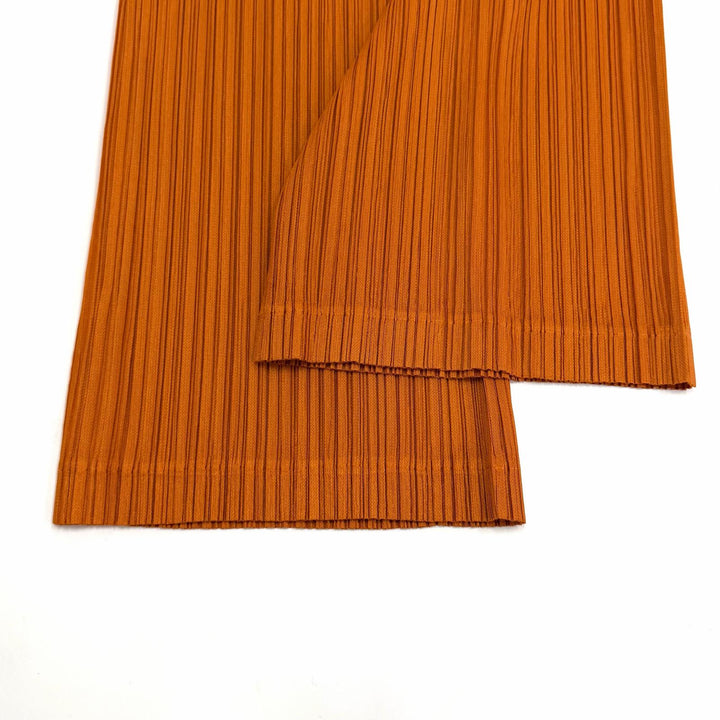 極美品★PLEATS PLEASE プリーツプリーズ イッセイミヤケ 25SS PP51JF383 THICKER BOTTOMS 2 パンツ オレンジ 3 日本製 正規品