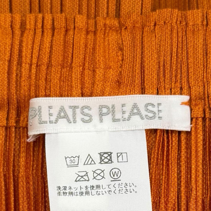 極美品★PLEATS PLEASE プリーツプリーズ イッセイミヤケ 25SS PP51JF383 THICKER BOTTOMS 2 パンツ オレンジ 3 日本製 正規品