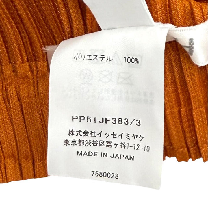 極美品★PLEATS PLEASE プリーツプリーズ イッセイミヤケ 25SS PP51JF383 THICKER BOTTOMS 2 パンツ オレンジ 3 日本製 正規品