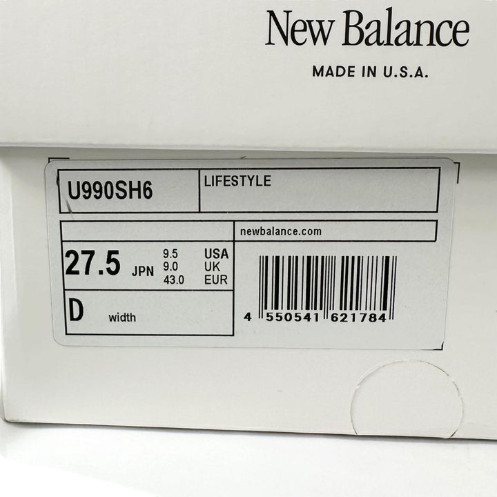 未使用品▲NEW BALANCE ニューバランス U990SH6 990v6 大谷翔平 Nロゴ スニーカー シューズ マルチカラー 27.5cm USA製 メンズ 箱付き
