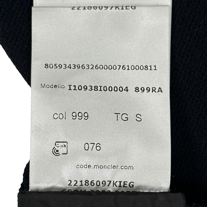 美品▲MONCLER モンクレール 2022年製 VESTITO ヴェスティート ロゴワッペン 半袖 ワンピース ブラック S トルコ製 正規品 レディース