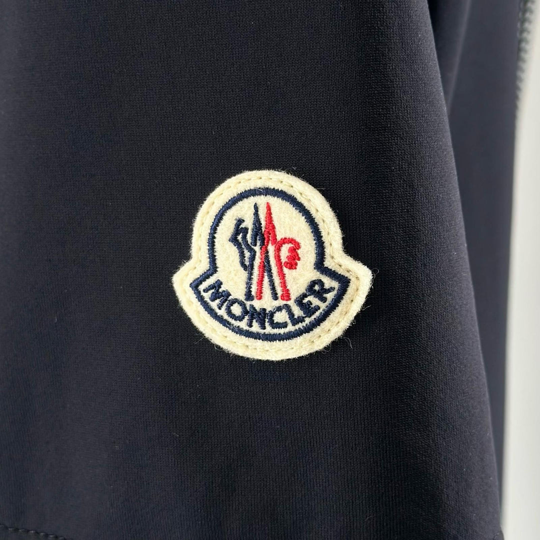 美品▲MONCLER モンクレール 2022年製 VESTITO ヴェスティート ロゴワッペン 半袖 ワンピース ブラック S トルコ製 正規品 レディース