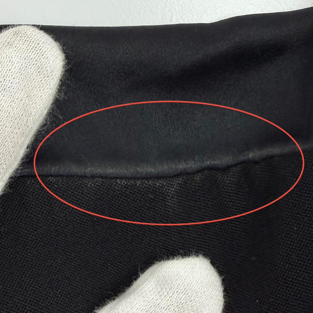 良品★CHANEL シャネル ヴィンテージ 06A P28958 ココマーク×黒石×フェイクパールボタン付き ロング ウール ジャケット ブラック 36 仏製