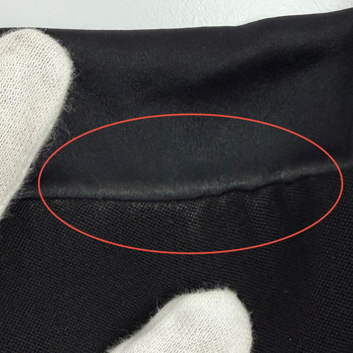 良品★CHANEL シャネル ヴィンテージ 06A P28958 ココマーク×黒石×フェイクパールボタン付き ロング ウール ジャケット ブラック 36 仏製