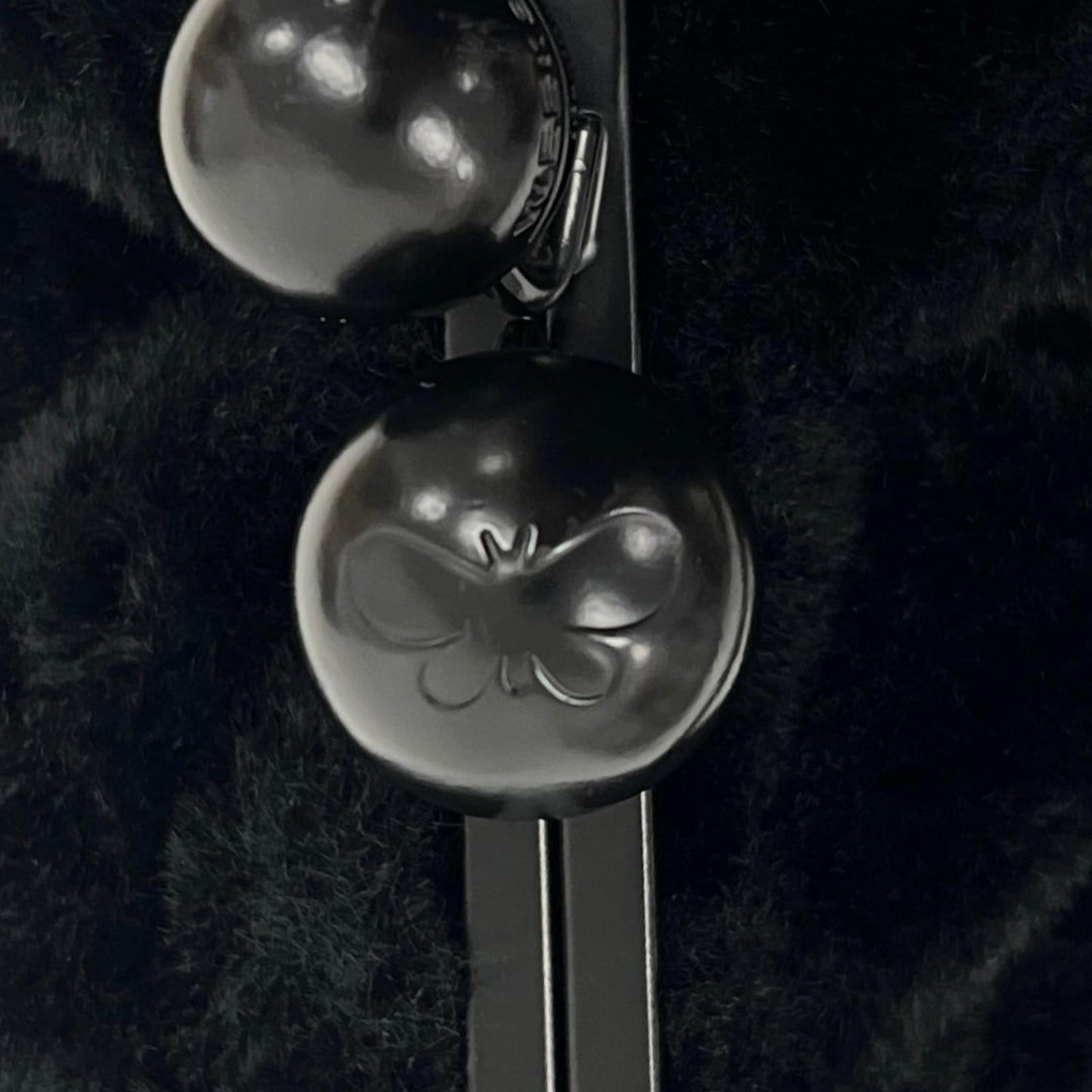 極美品▲Max Mara マックスマーラ 2024年製 PASTICCINO パスティチーノ エコファー 2WAY がま口バッグ ショルダーバッグ ブラック 正規品