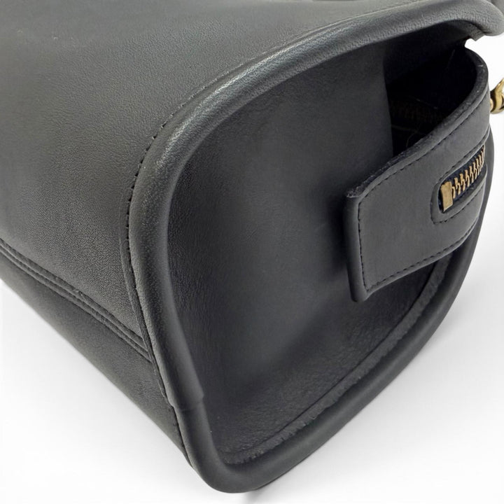 極美品△COACH コーチ ヴィンテージ 9942 グローブレザー オールドコーチ 2WAY ハンドバッグ ショルダーバッグ ブラック レディース