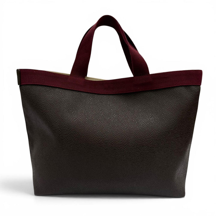 美品☆Herve Chapelier エルベ・シャプリエ 704GP コーテッド キャンバス トートバッグ ブラウン ボルドー フランス製 レディース 保袋付