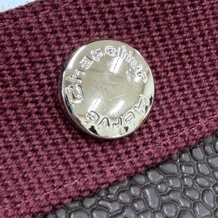 美品☆Herve Chapelier エルベ・シャプリエ 704GP コーテッド キャンバス トートバッグ ブラウン ボルドー フランス製 レディース 保袋付