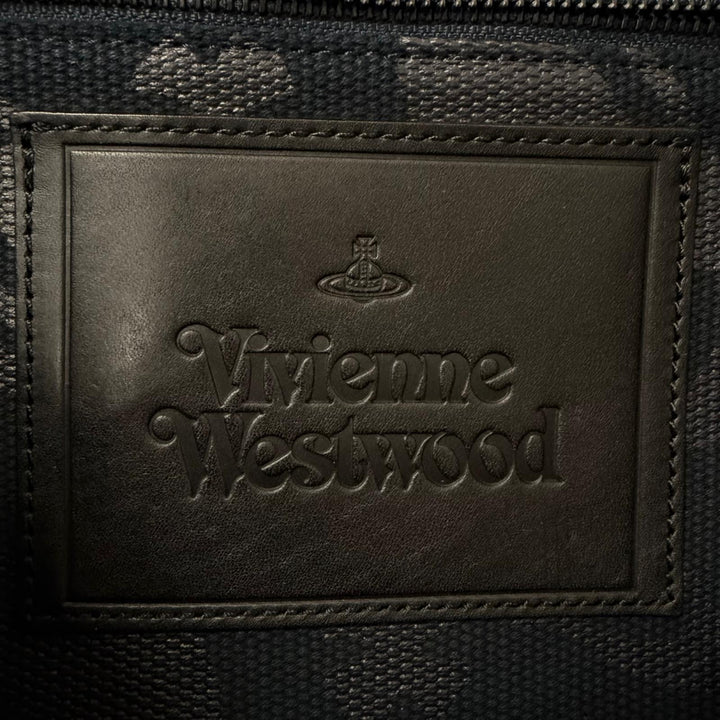 美品□Vivienne Westwood ヴィヴィアンウエストウッド キャンバス レザー オーブ カモフラ バックパック リュックサック ネイビー 日本製