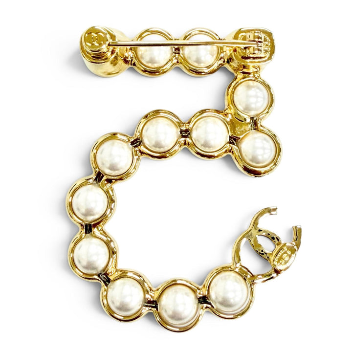 極美品△CHANEL シャネル 24S ココマーク NO.５パール ブローチ ゴールド イタリア製 レディース 箱付き 大人可愛い エレガント オススメ