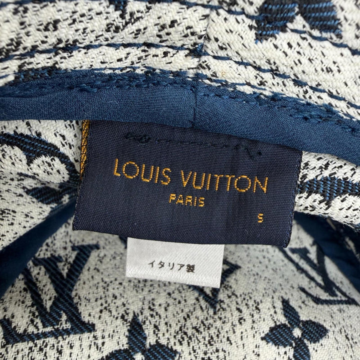 極美品☆LOUIS VUITTON ルイヴィトン M77433 モノグラム ボブ デニムハット インディゴブルー S 伊製 正規品 レディース 箱・保存袋付き