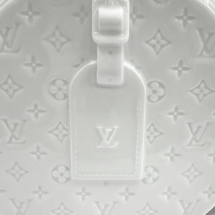 未使用品★LOUIS VUITTON ルイヴィトン GI0576 ヴェース ポーセリン モノグラム パターン エンボス加工 バッグモチーフ 花瓶 白 箱付